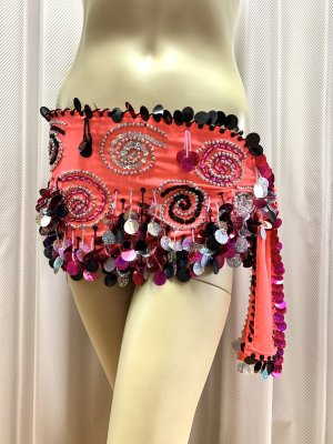 画像7: コインスパン＆フリンジ付きヒップスカーフ