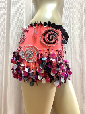 画像8: コインスパン＆フリンジ付きヒップスカーフ