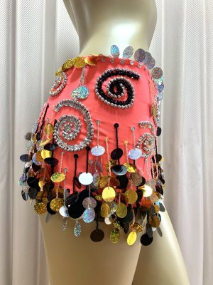 画像3: コインスパン＆フリンジ付きヒップスカーフ