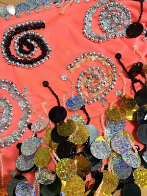 画像5: コインスパン＆フリンジ付きヒップスカーフ