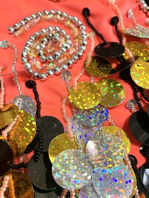 画像6: コインスパン＆フリンジ付きヒップスカーフ