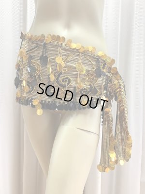 画像2: コインスパン＆フリンジ付きヒップスカーフ