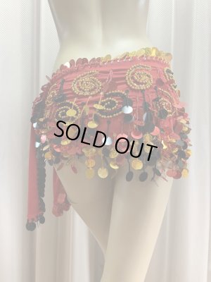 画像16: コインスパン＆フリンジ付きヒップスカーフ