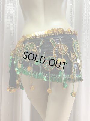 画像10: コインスパン＆フリンジ付きヒップスカーフ