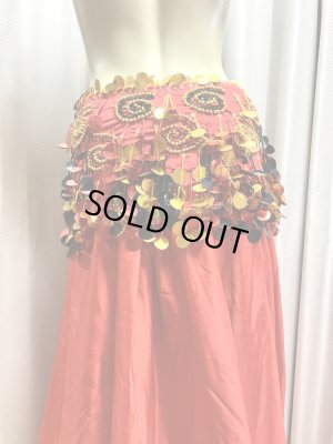 画像20: コインスパン＆フリンジ付きヒップスカーフ