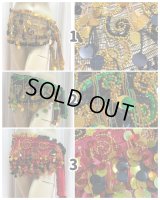 コインスパン＆フリンジ付きヒップスカーフ