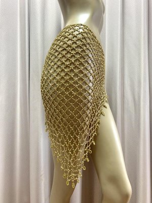 画像12: 編みネットトライアングルスカーフ