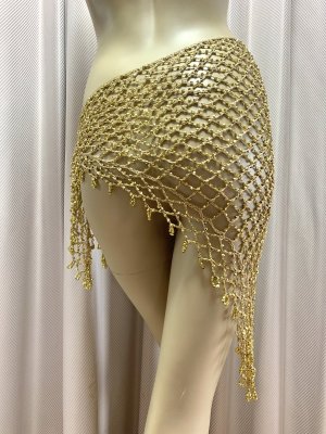 画像13: 編みネットトライアングルスカーフ