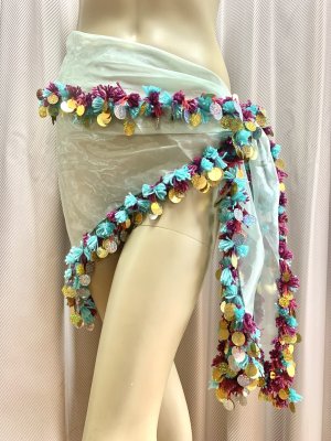 画像5: ポンポンヒップ＆ヘッドスカーフ（オーガンジー）