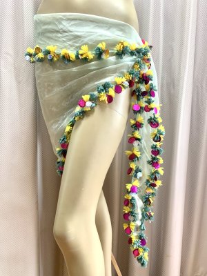 画像7: ポンポンヒップ＆ヘッドスカーフ（オーガンジー）