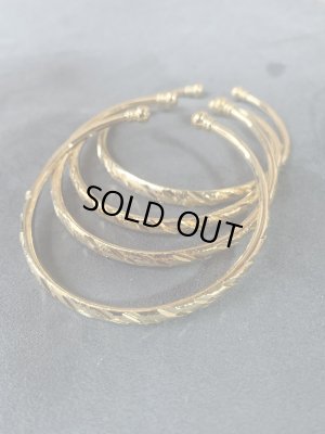 画像1: C型バングル4セット(ゴールド)