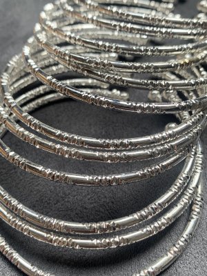 画像2: C型バングル12セット(シルバー)