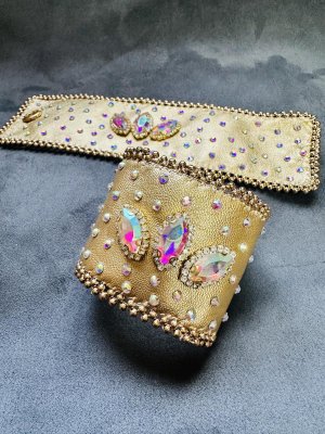 画像3: フェイクレザーバンド2セット(オーロラ)