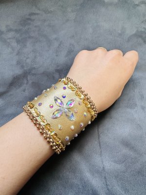 画像1: フェイクレザーバンド(オーロラ)