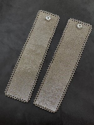 画像1: 【スペシャルプライス】ラインストーンリストバンド2セット(シルバー)