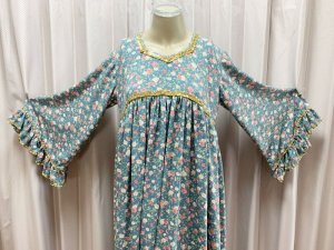 画像3: ファッラーヒ花柄ガラベーヤ(シルクベール付き）