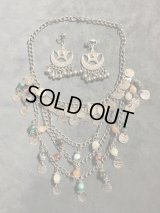 ベドウィン＆トライバル　シルバーネックレス（イヤリング付き）