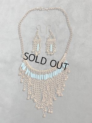 画像1: ファラオニックネックレス（ピアス付き）