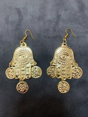 画像1: ハムサフォークロアピアス