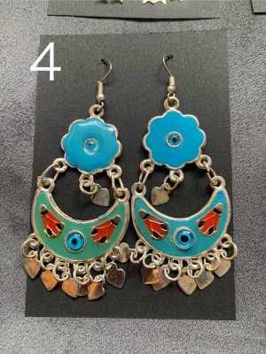 画像5: アンティークパーツ三日月ピアス（Ｓサイズ）