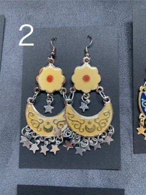 画像3: アンティークパーツ三日月ピアス（Ｓサイズ）