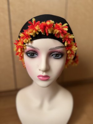 画像2: バラディ用ポンポン付き三角スカーフ