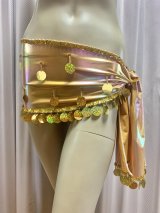 衣装にプラス！コインスパンコール付きヒップスカーフ
