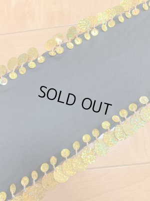 画像5: フリンジ付きヒップスカーフ（黒、ゴールド）