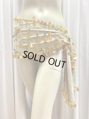 画像6: フリンジ付きヒップスカーフ（黒、ゴールド）