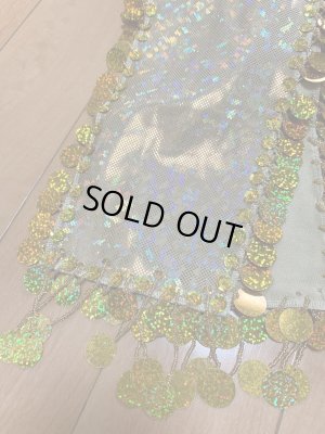 画像6: フリンジ付きゴールドヒップスカーフ