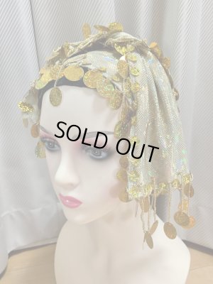 画像8: フリンジ付きゴールドヒップスカーフ