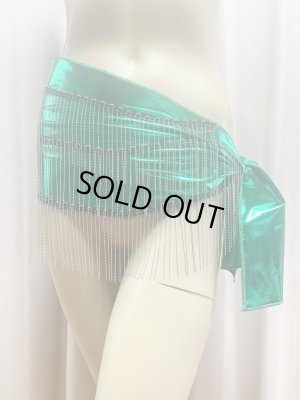 画像1: 20％OFF　ボールチェーンフリンジ付きヒップスカーフ