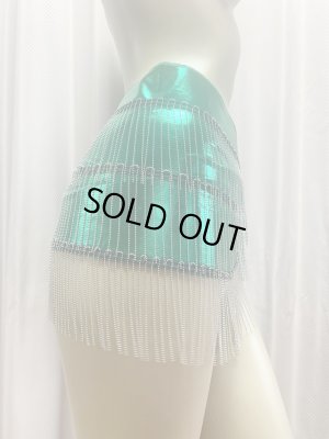 画像2: 20％OFF　ボールチェーンフリンジ付きヒップスカーフ