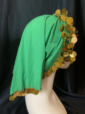 画像9: 頭に巻きやすい！スパンコール付きトライアングルスカーフ