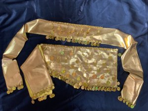 画像2: コインスパンコール付きヘッド＆ヒップスカーフ2点セット