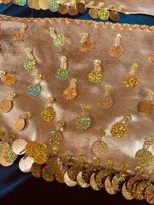 画像7: コインスパンコール付きヘッド＆ヒップスカーフ2点セット