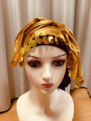 画像4: コインスパンコール付きヘッド＆ヒップスカーフ2点セット