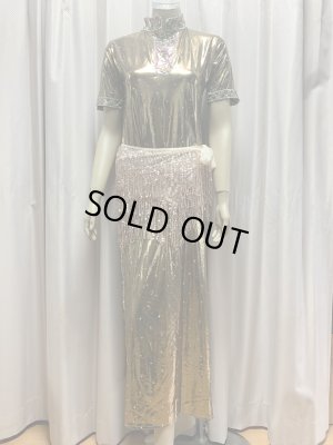 画像10: ビーズ付きスパンコールフリンジヒップスカーフ