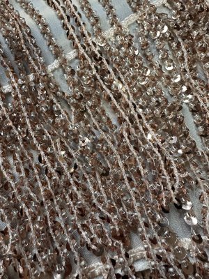 画像4: ビーズ付きスパンコールフリンジヒップスカーフ（ニュアンスカラー）