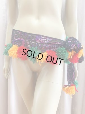 画像1: ポンポン付きオリジナルヒップスカーフ