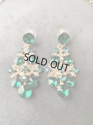 画像5: オリエンタルクリスタルネックレス＆ピアス2点セット