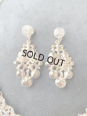 画像6: オリエンタルクリスタルネックレス＆ピアス2点セット