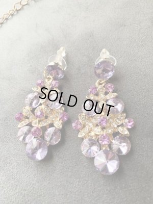 画像7: オリエンタルクリスタルネックレス＆ピアス2点セット