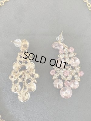 画像4: オリエンタルクリスタルネックレス＆ピアス2点セット