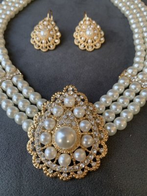 画像2: パールアクセサリー　ネックレス＆ピアス&ブレスセット