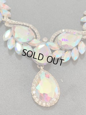 画像3: クリスタルネックレス＆ピアスセット