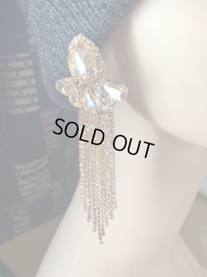 画像3: クリスタルフリンジピアス（ゴールド）