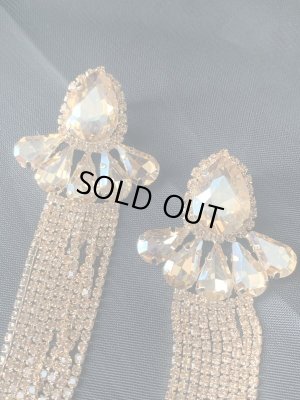 画像4: クリスタルフリンジピアス（ゴールド）