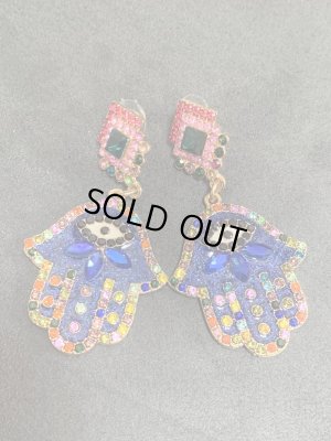 画像1: ハムサクリスタルピアス