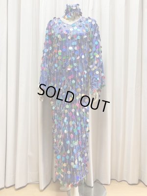 画像1: 総スパンコールガラベーヤ（ガワージー、サイーディ）